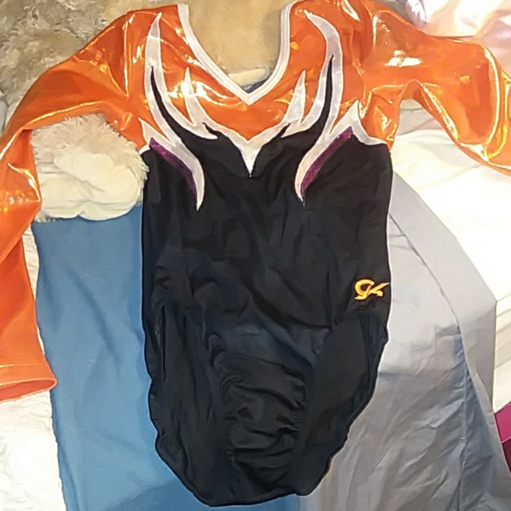 Orange purple and black long sleeve leo!